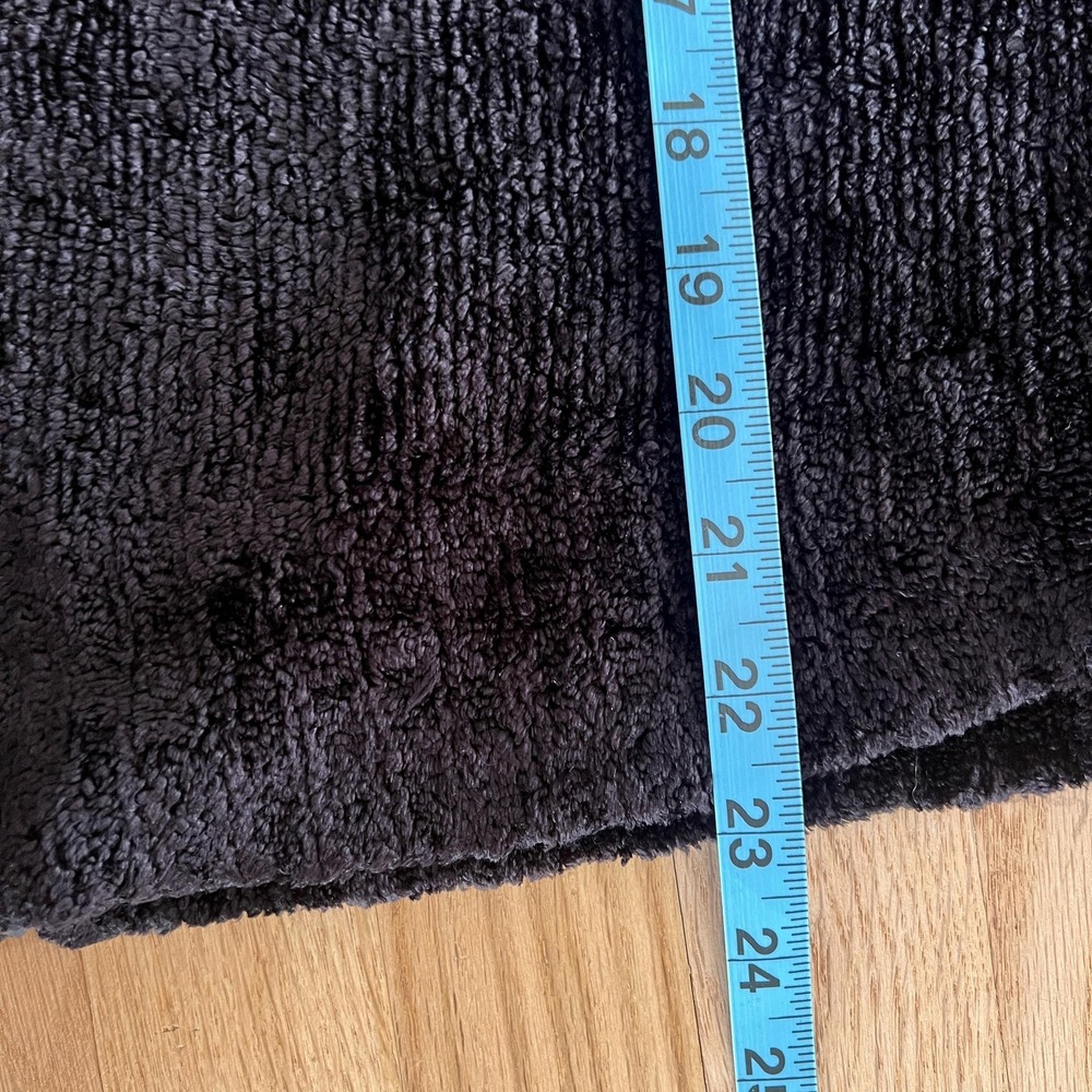 Vintage 90s Chenille Turtleneck Sweater Black Plush Cozy Minimalist Pullover - Picture 14 of 14